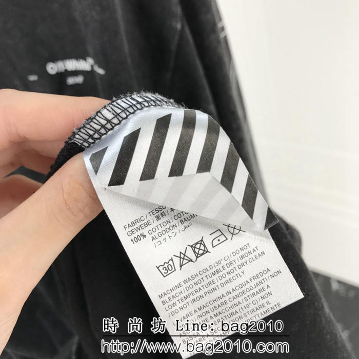 OFF-white18秋冬新款 3D立體印花圖案 純棉長袖T 男女同款 ydi1316
